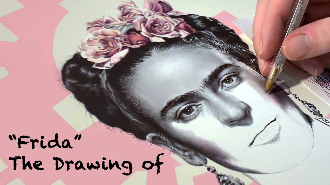 Frida Kahlo - A 200 hour Drawing by James Mylne