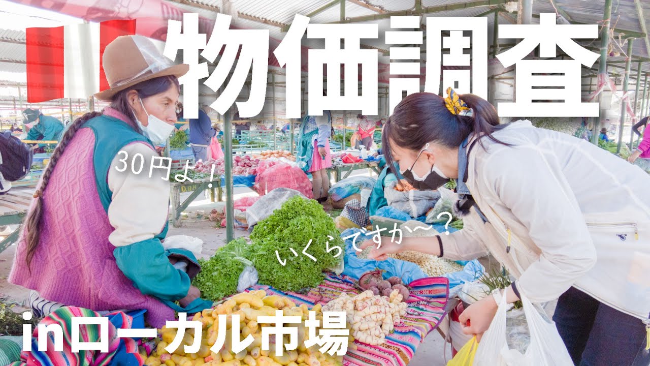 【海外移住】ペルーの物価を調査！妻がローカルマーケットで買い物｜海外生活