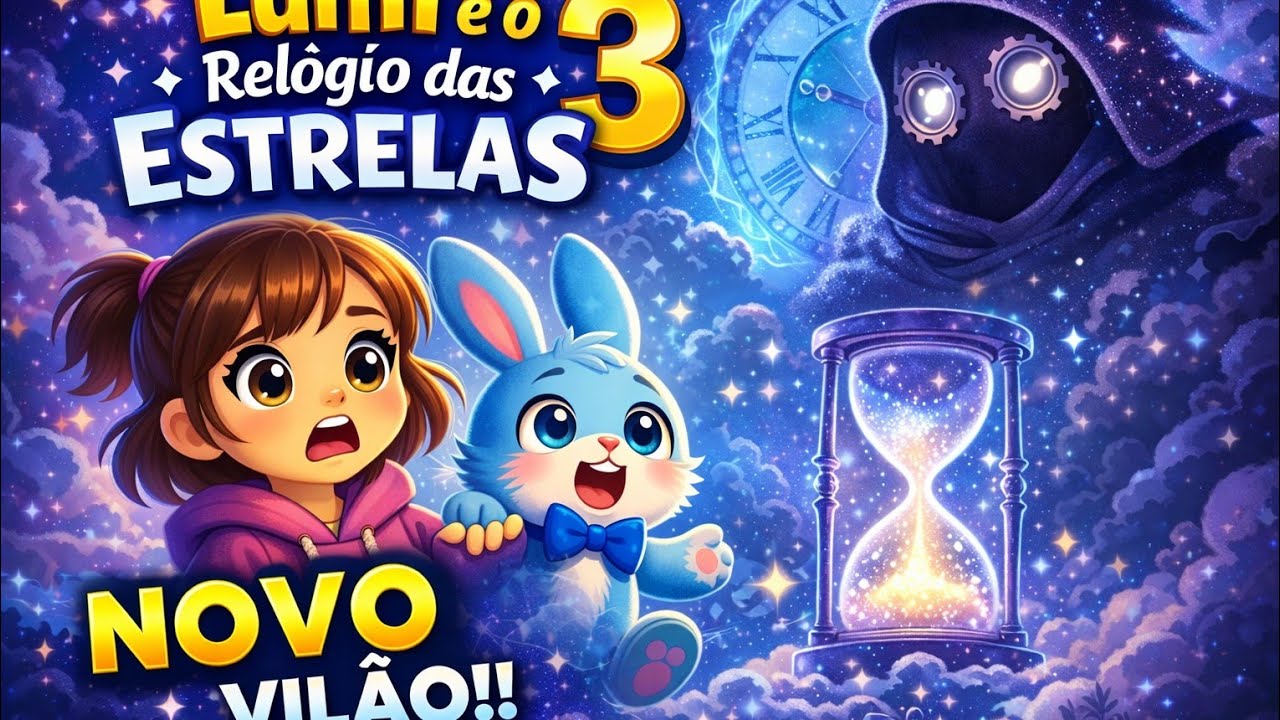 🌟 LUMI E O RELÓGIO DAS ESTRELAS – PARTE 3🌑 O Senhor do Tempo Congelado