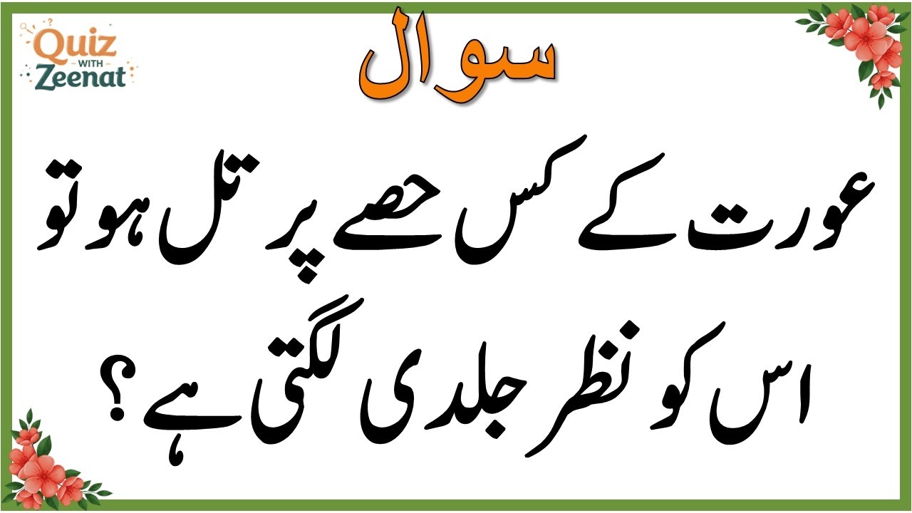 50+ Amazing General Knowledge Question in Urdu | Paheliyan in Hindi |Test our Brain with Zeenat #088