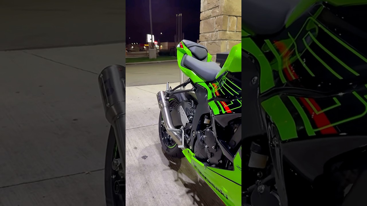 KAWASAKI NINJA ZX-6R 2024 RACEFIT Exhaust Sound🔥 #kawasaki #zx6r #moto #shorts #2025 #motovlog