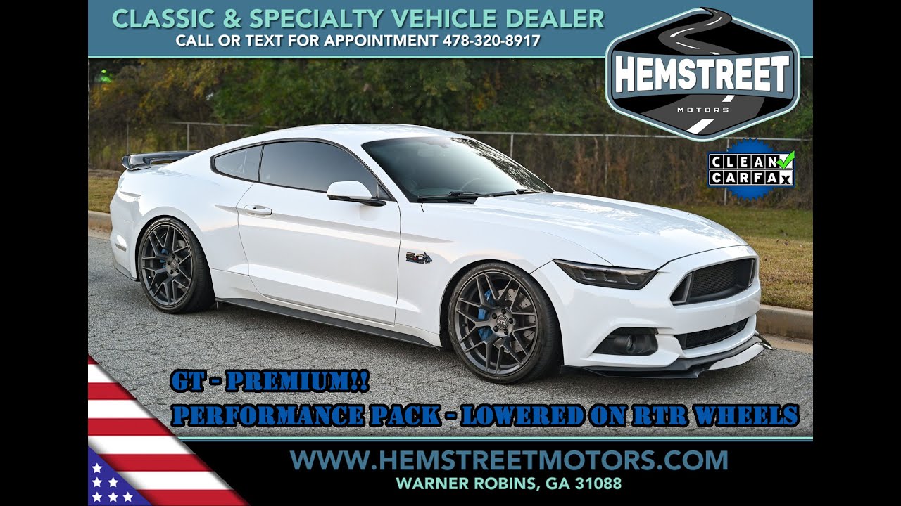 2015 Mustang GT Premium Lowered on new RTR wheels & Corsa exhaust FOR SALE by Hemstreet Motors!