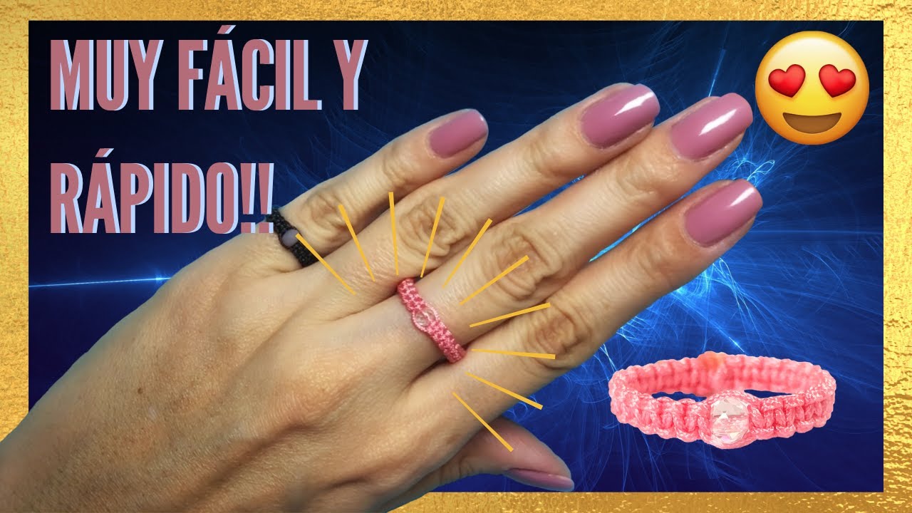 💍  ANILLO en MACRAMÉ ➡️  Paso a Paso [FÁCIL y RÁPIDO] 🤩 🤩 🤩