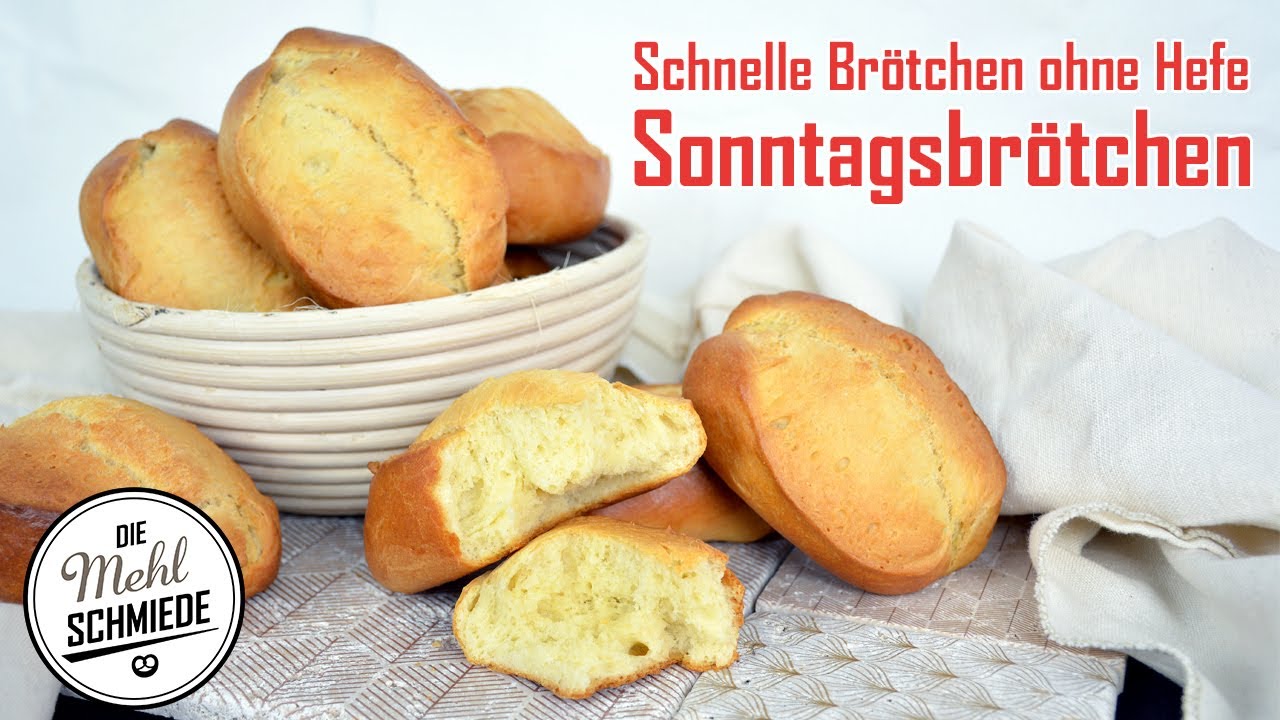 Schnelle BR&Ouml;TCHEN ohne Hefe // 30 Minuten Br&ouml;tchen // BR&Ouml;TCHEN schnell und einfach mit Joghurt