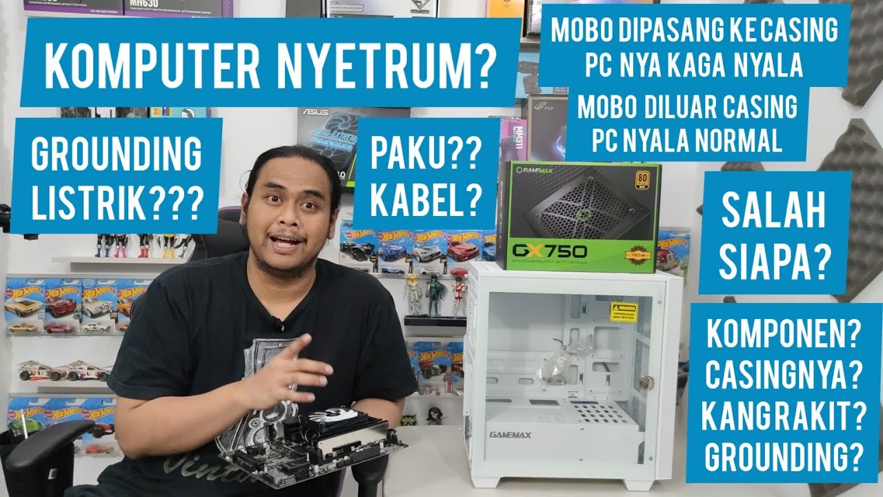 #RakitPC Cuy Eps122 - Komputer Nyetrum , Mobo Tidak Nyala saat di Pasang di Casing , & Groundingnya