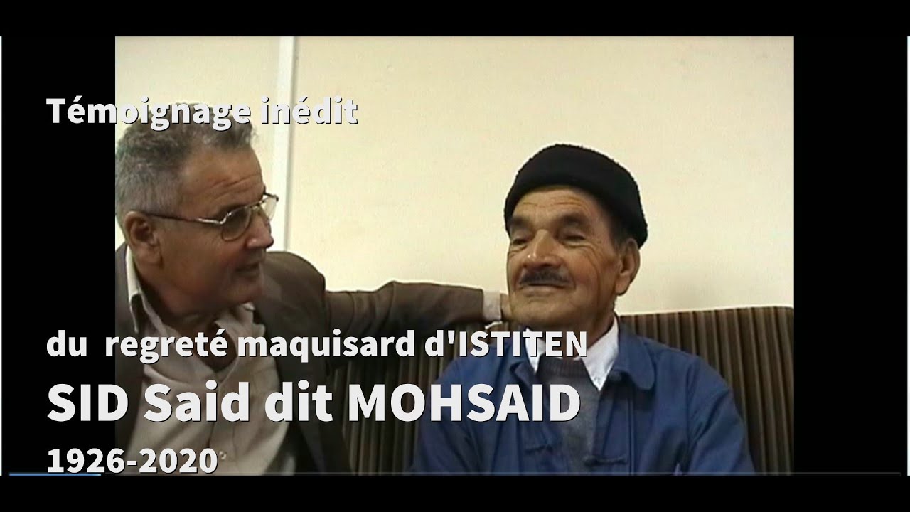 SID SAID dit MOH SAID témoignage inédit