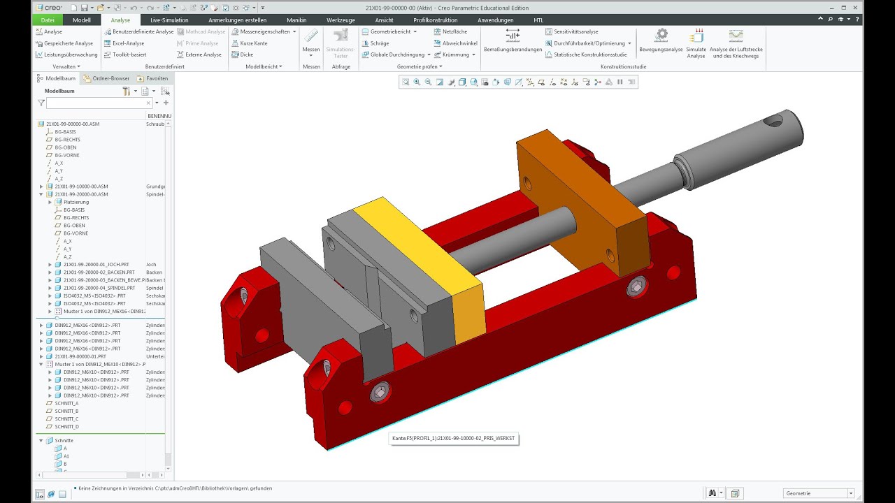 Creo 8 Assembly Basics - Vice (Schraubstock)