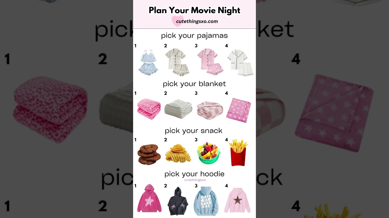 Plan your movie night ✨☁️ #preppy #pick #choose #preppyvid #shorts #ytshorts #fyp #thisorthat #cute