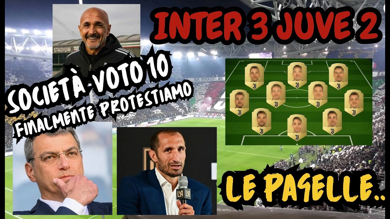INTER 3 JUVE 2  le pagelle !!! Partita falsata totalmente ... prestazione ottima dei ragazzi
