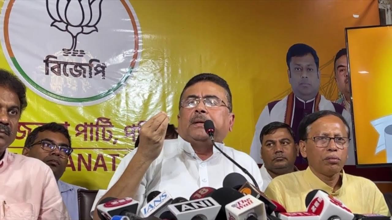 LIVE: Press Conference by Suvendu Adhikari, LOP, WBLA at 6 Murlidhar Sen Lane BJP Party Office.