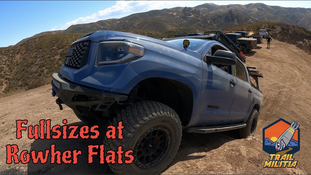 Fullsizes at Rowher Flats (Toyota Tundra, Chevy Silverado, Dodge Powerwagon)