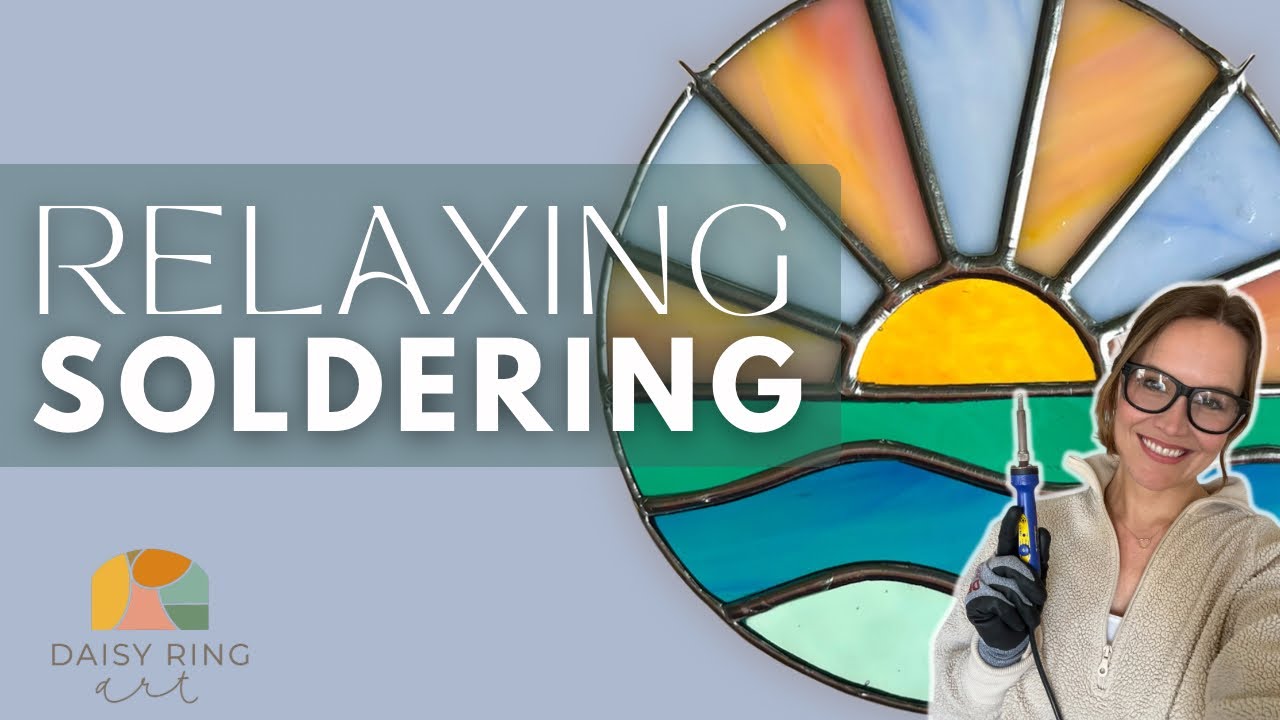 Relaxing Stained Glass Soldering Session  