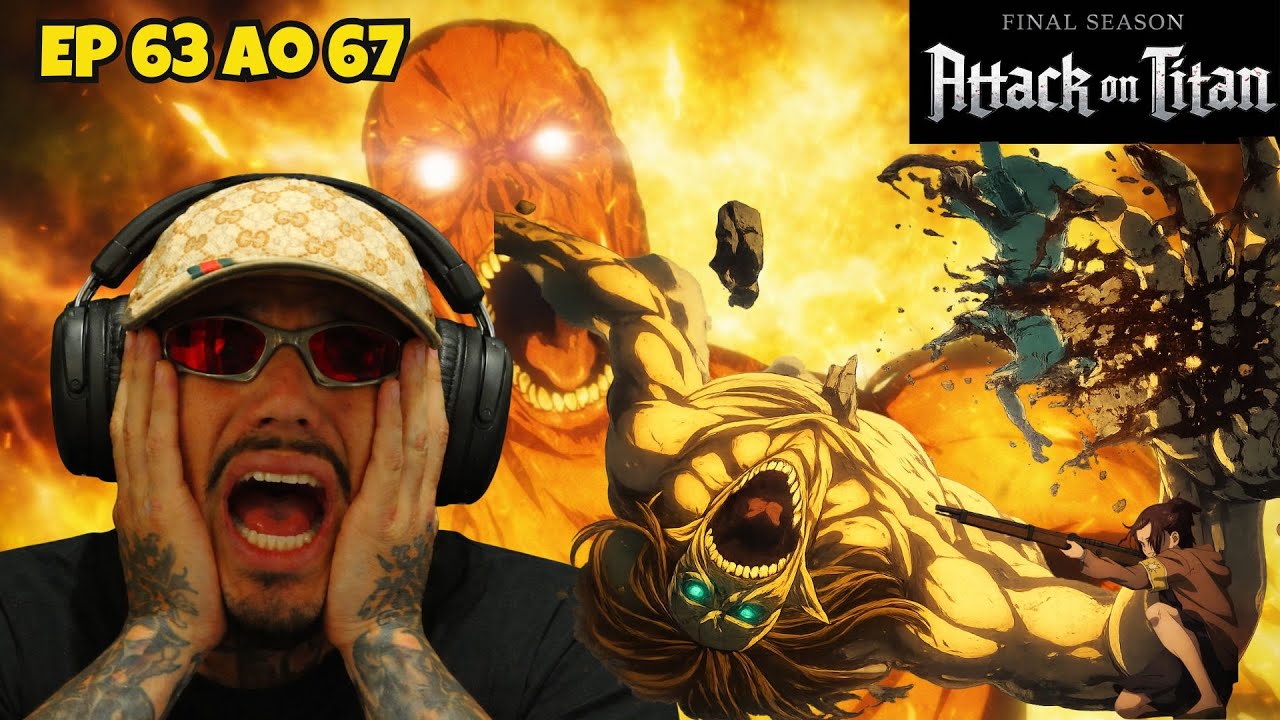 EREN CONTRA TODO MUNDO + PRESS F....| Episódios 63 ao 67 - REACT SNOPEY ATTACK ON TITAN