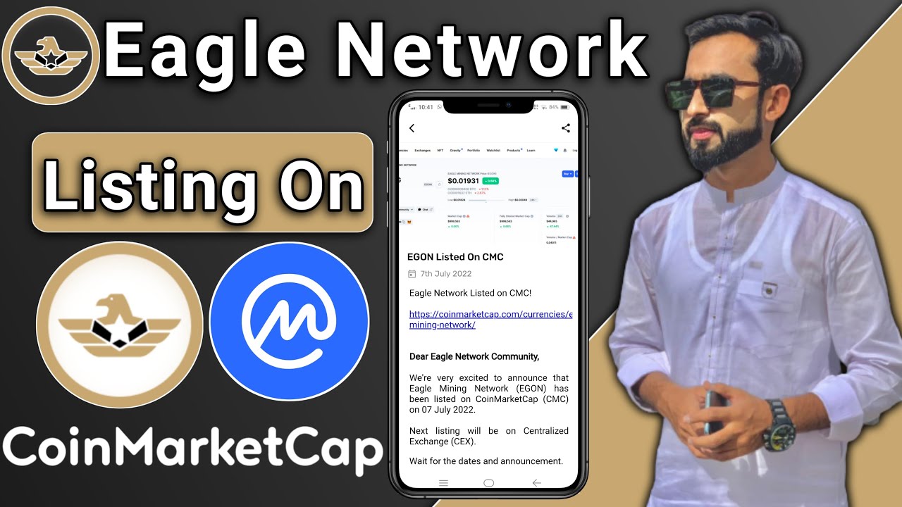 Eagle Network EGON Listing on Coinmarketcap CMC Exchange - Crypto News