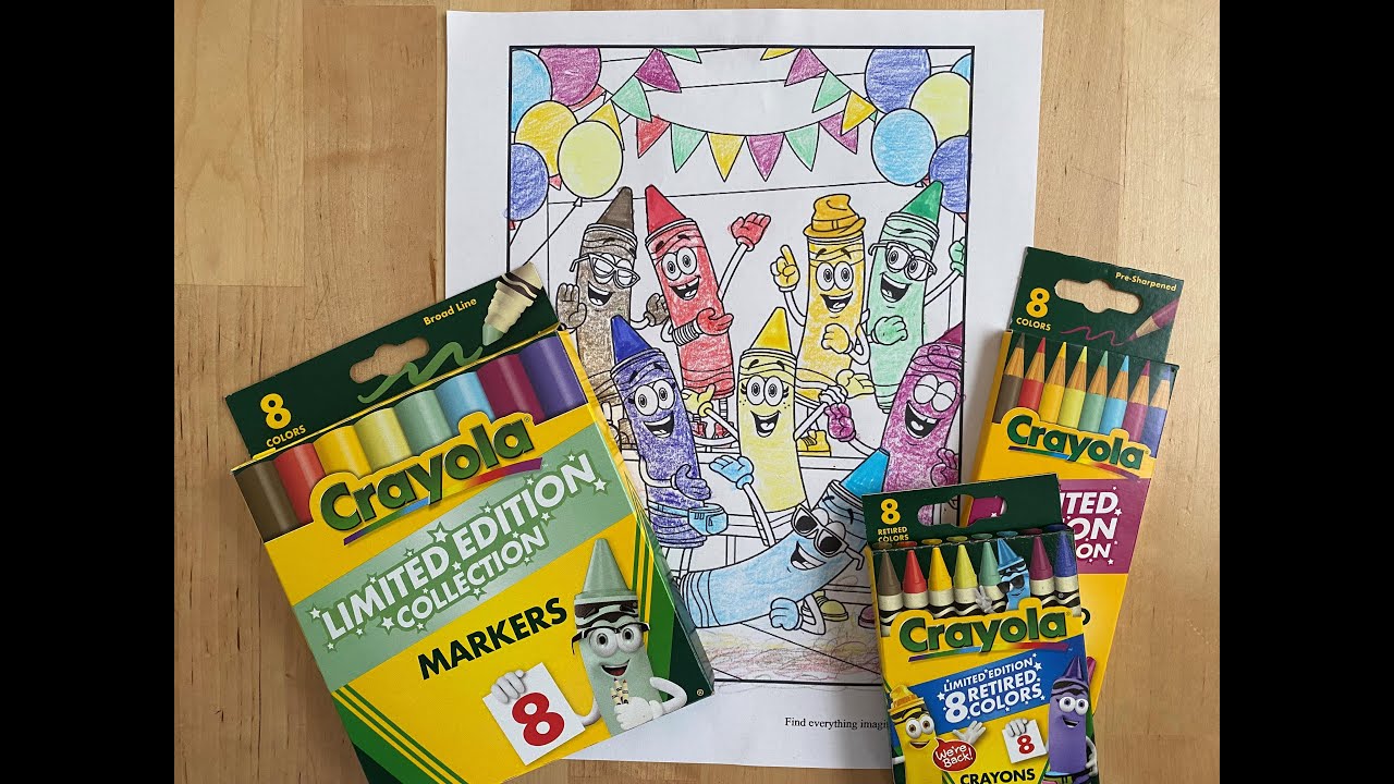 CRAYOLA🖍COLOR WITH ME🖍USING CRAYOLA LIMITED EDITION CRAYONS, MARKERS, & COLORED PENCILS🖍