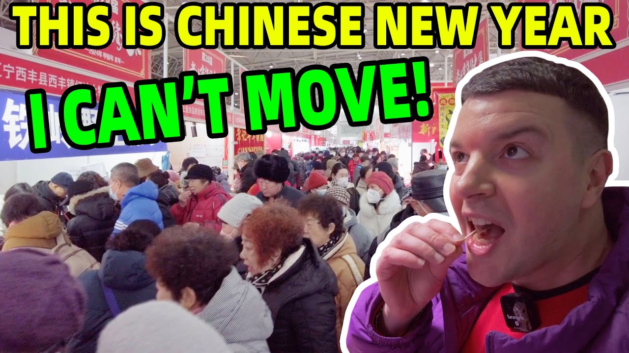 Insane CHINESE NEW YEAR Market in Beijing, China 🇨🇳 英国小哥逛老北京年货大集，吃遍全国各地好吃的！