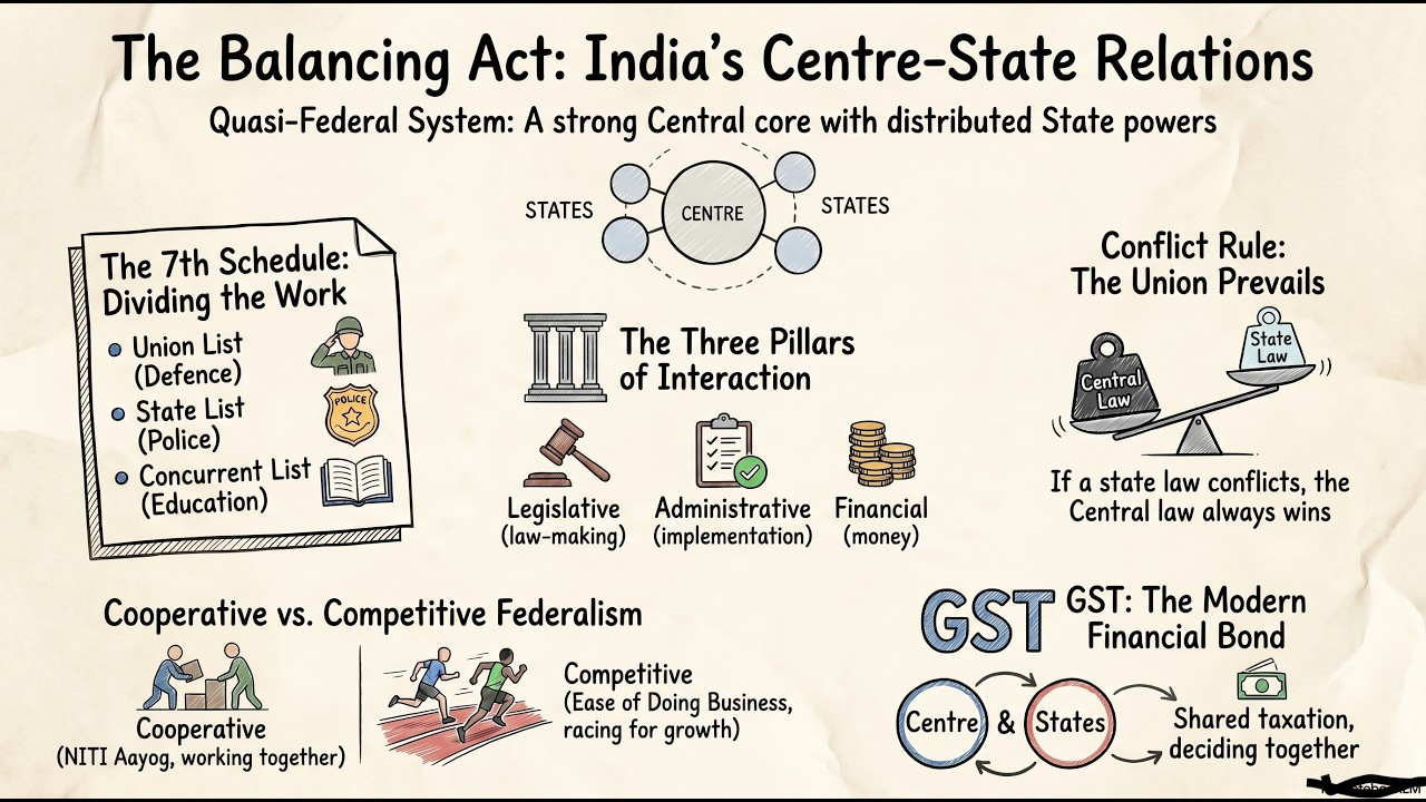 CENTRE&ndash;STATE RELATIONSHIP (INDIA)