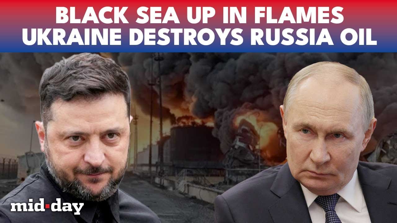 Russia UNDER Attack: Black Sea Oil Terminal In FLAMES After Reported Ukraine Drone Strike