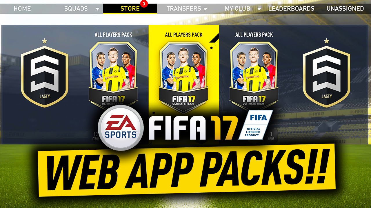 FIFA 17 WEB APP PACKS!