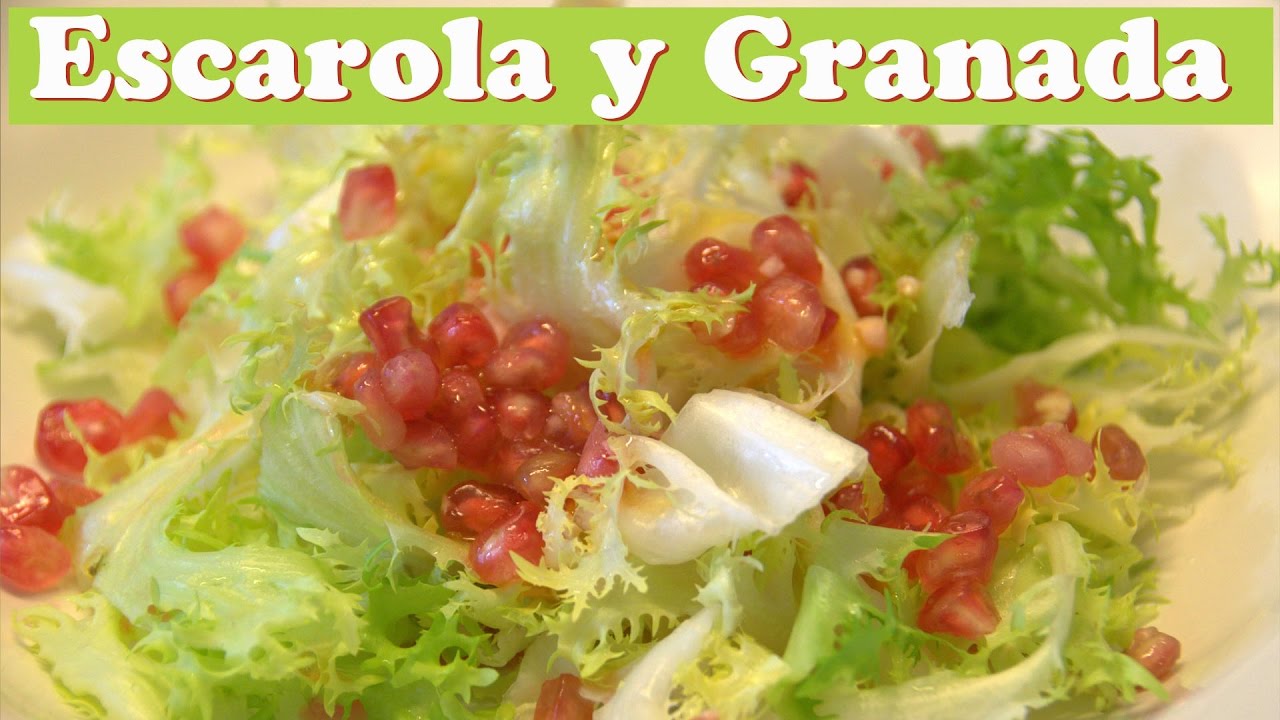 Ensalada de Escarola y Granada. Las Recetas del Hortelano