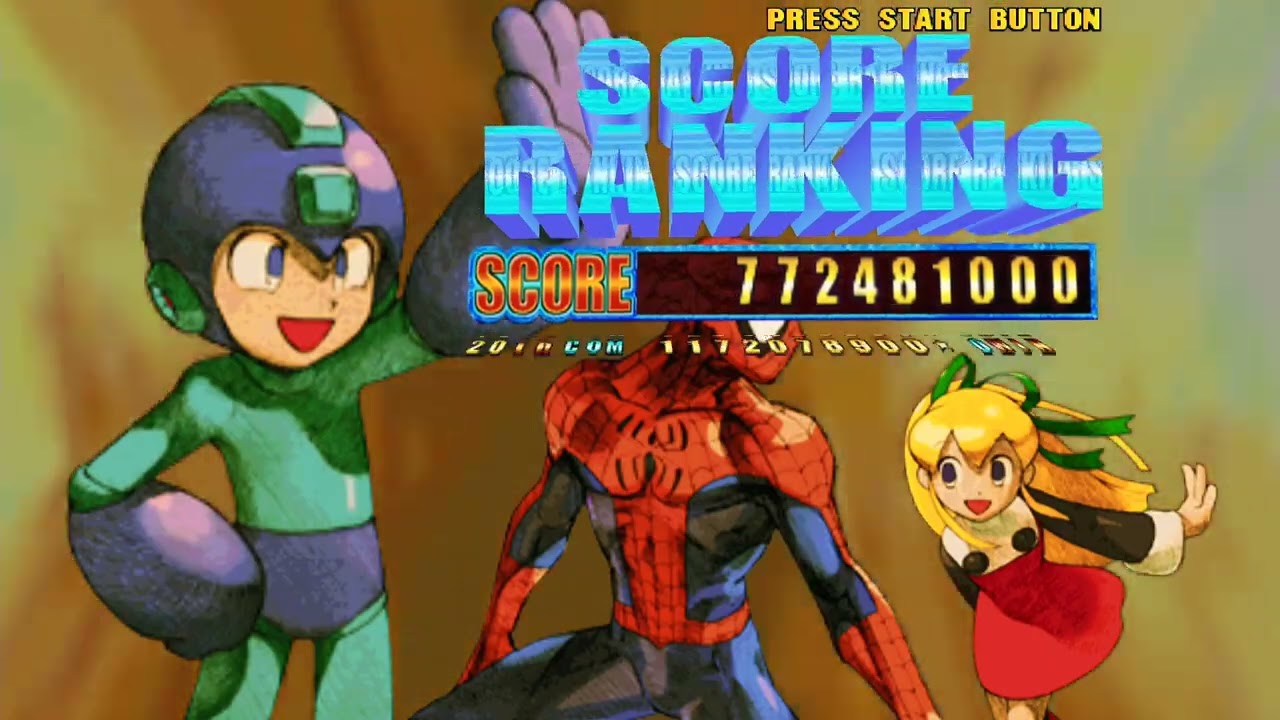 Spider-Man/Roll/Megaman Arcade Expert Mode Marvel Vs Capcom 2 1080p 60fps PS3