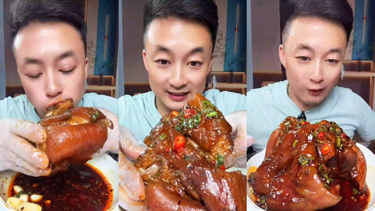 I devoured the big, sizzling pork knuckle.
