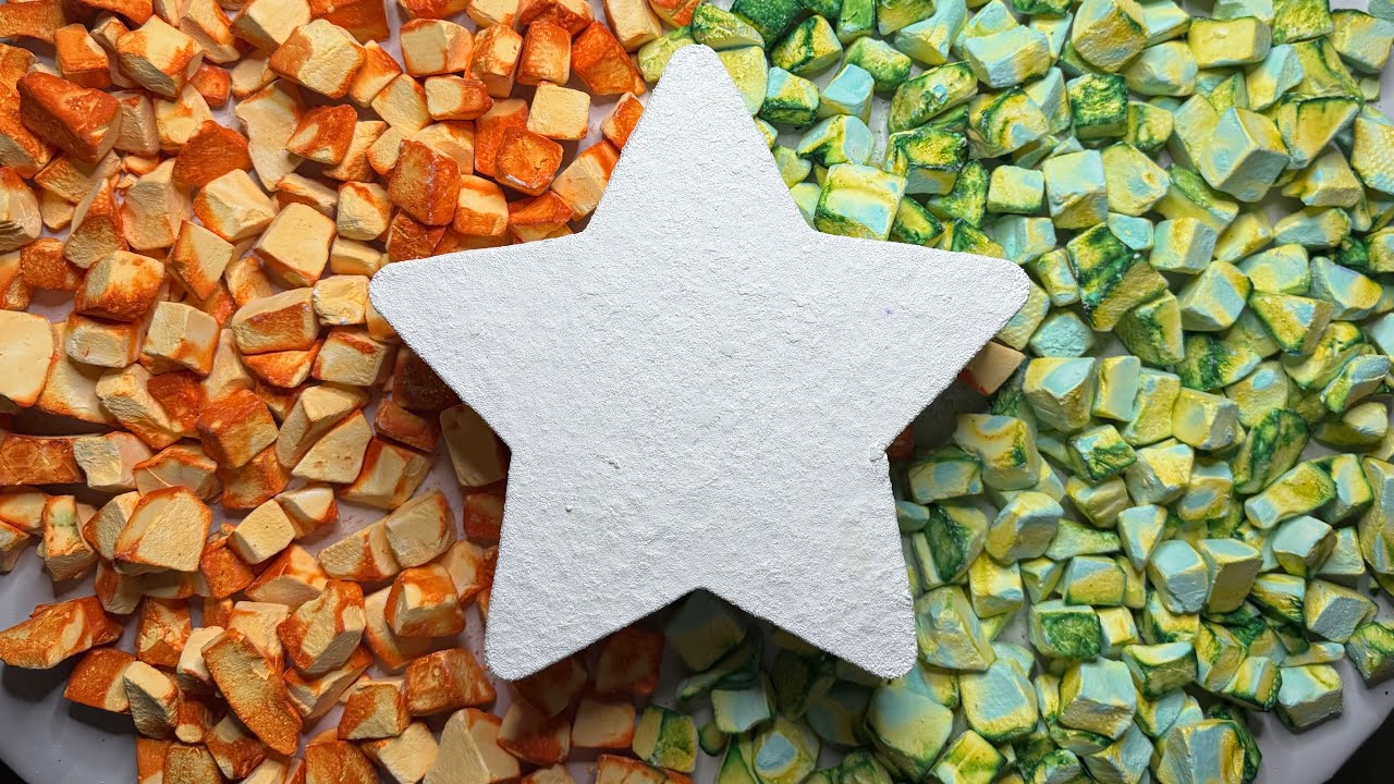 ASMR | 2 Jumbo | Stars | Dyed | Chunks | Satisfying #asmrgymchalk #asmr #gymchalk #satisfying #fyp 