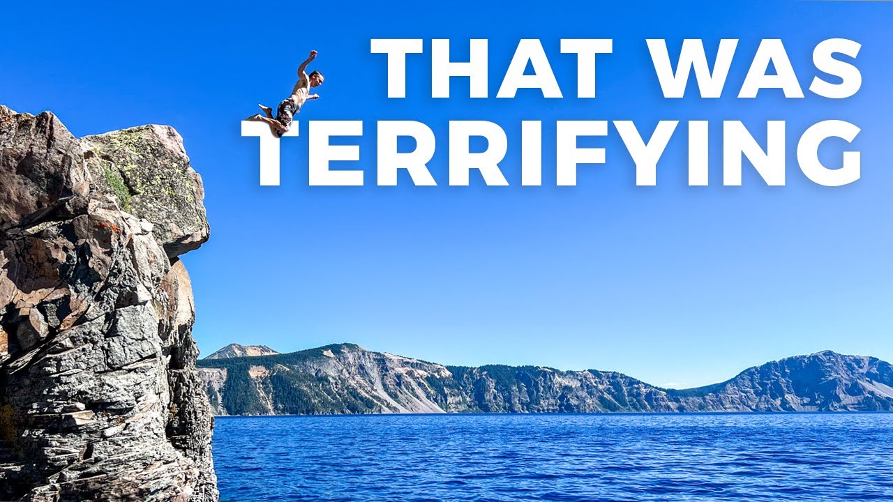 Would You Jump From This High? | Cliff Jumping at Crater Lake National Park