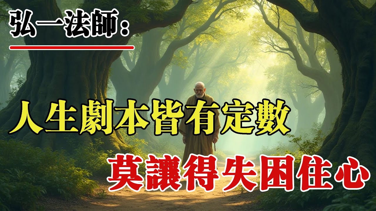 弘一法師：其實人生的劇本皆有定數，莫要讓得失困住自己的心。