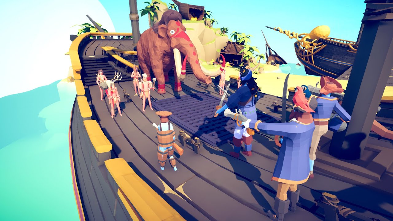 PIRATE FACTION vs EVERY FACTIONS (From the pirate ship)🏴‍☠️🦜☠️Totally Accurate Battle Simulator TABS