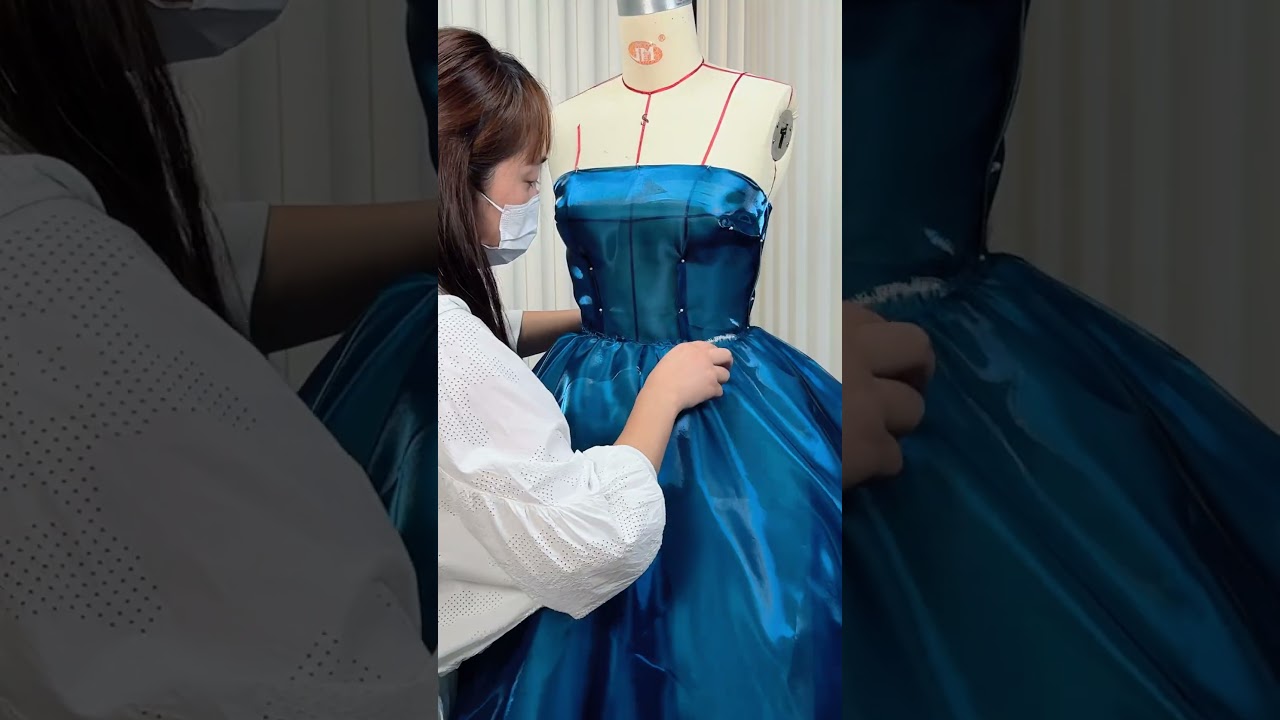 Making A 3D Foral Dress | Long Gown Dress