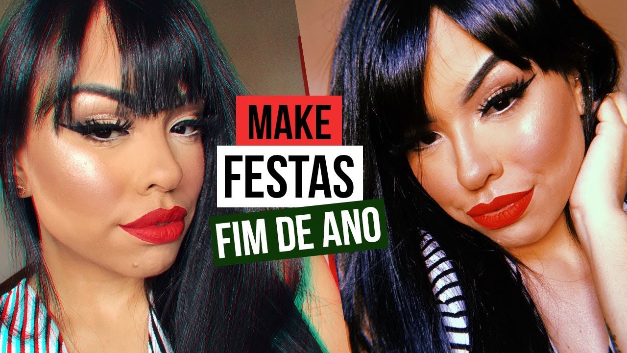 MAKE PARA FESTAS DE FINAL DE ANO - Por Nathália Nogueira