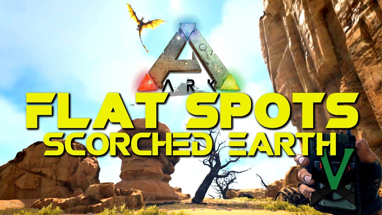 Flat Spots To Build On Scorched Earth! | Easier Base Building PVE PVP | ARK: Survival Evolved