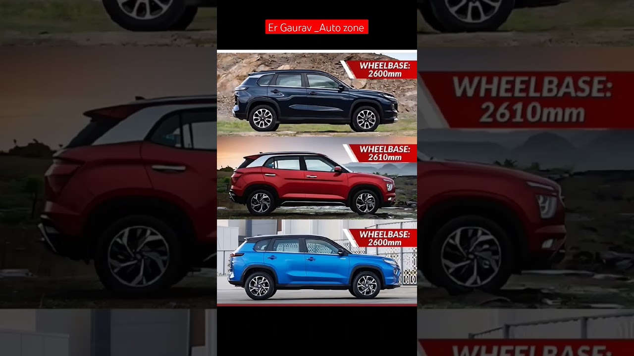 🤘Comparison between Grand Vitara, 🔥 Hyundai Creta 💪vs UC Hyryder 😱#comparison#automobile #treading