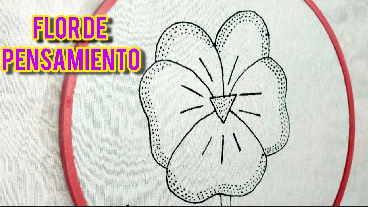 Cómo bordar una Flor Pensamiento 🥰❤️