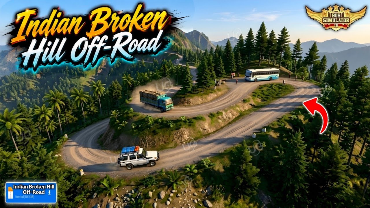 Map Mod Bussid 4.5 - New Released Indian Broken Hill Off-Road Map Mod For Bus Simulator Indonesia