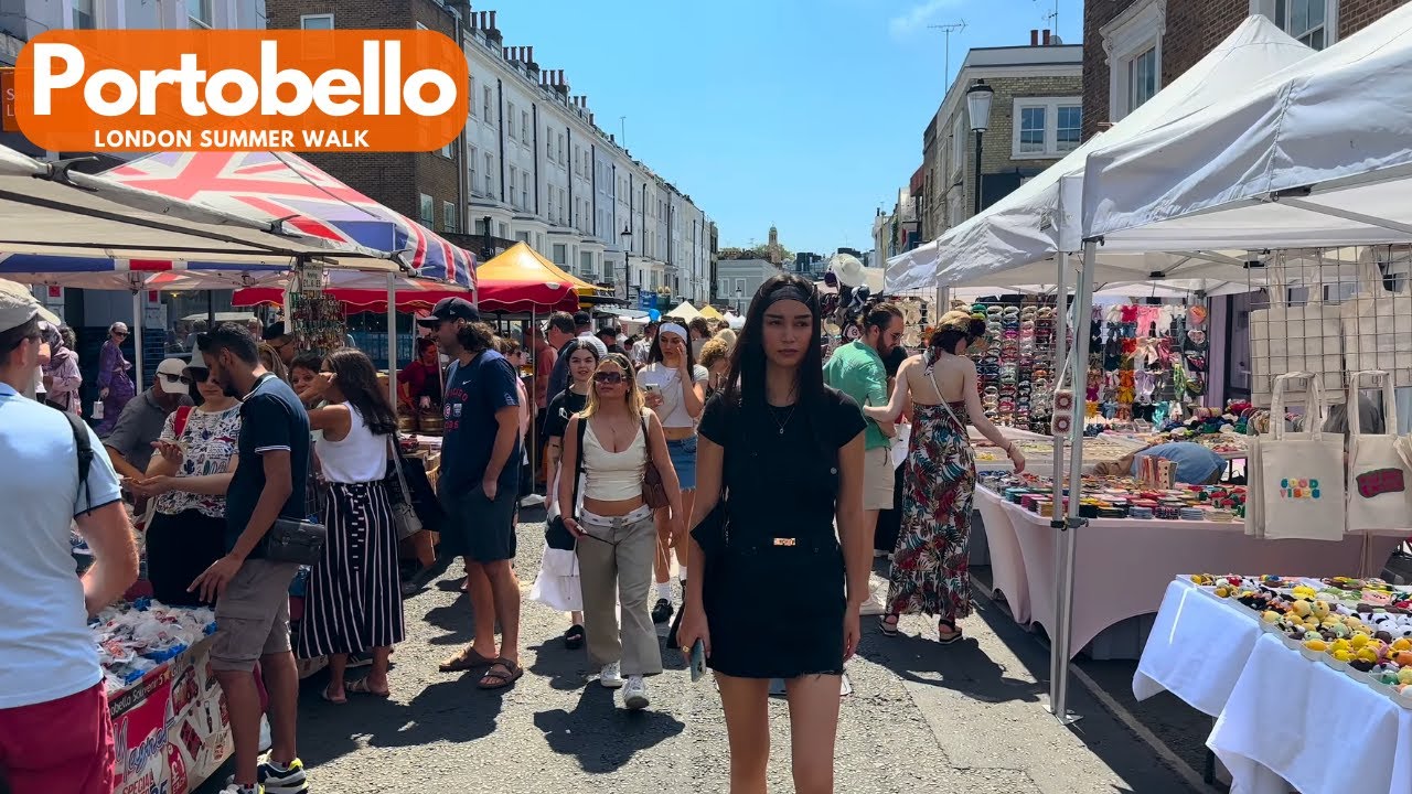 Portobello Market & Notting Hill ☀️ London  4K HDR | 2023