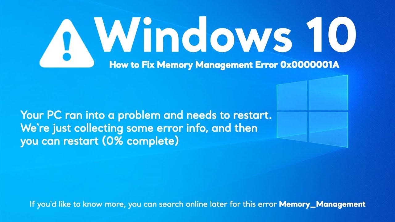 Как исправить ошибку управления памятью Windows 10 | 4 решения