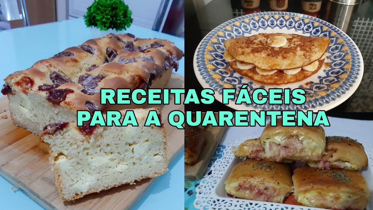 3 RECEITAS FÁCEIS PARA FAZER NA QUARENTENA