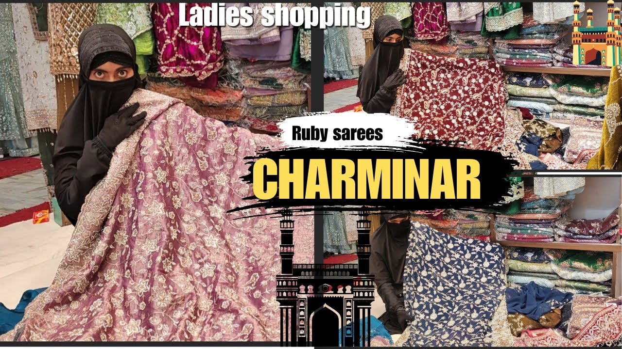 Beautiful Sarees shopping |Charminar|Ruby Suits and sarees #foryou #viralshort #ladiessuits 