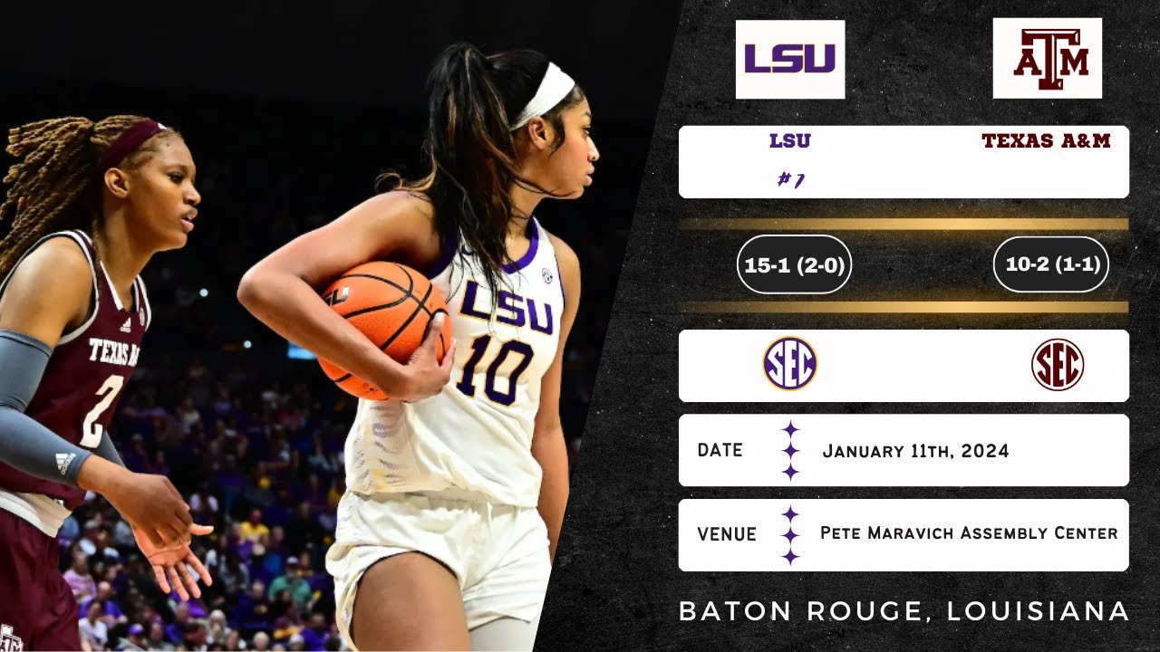 No. 7 LSU vs Texas A&M | SEC | 1.11.24