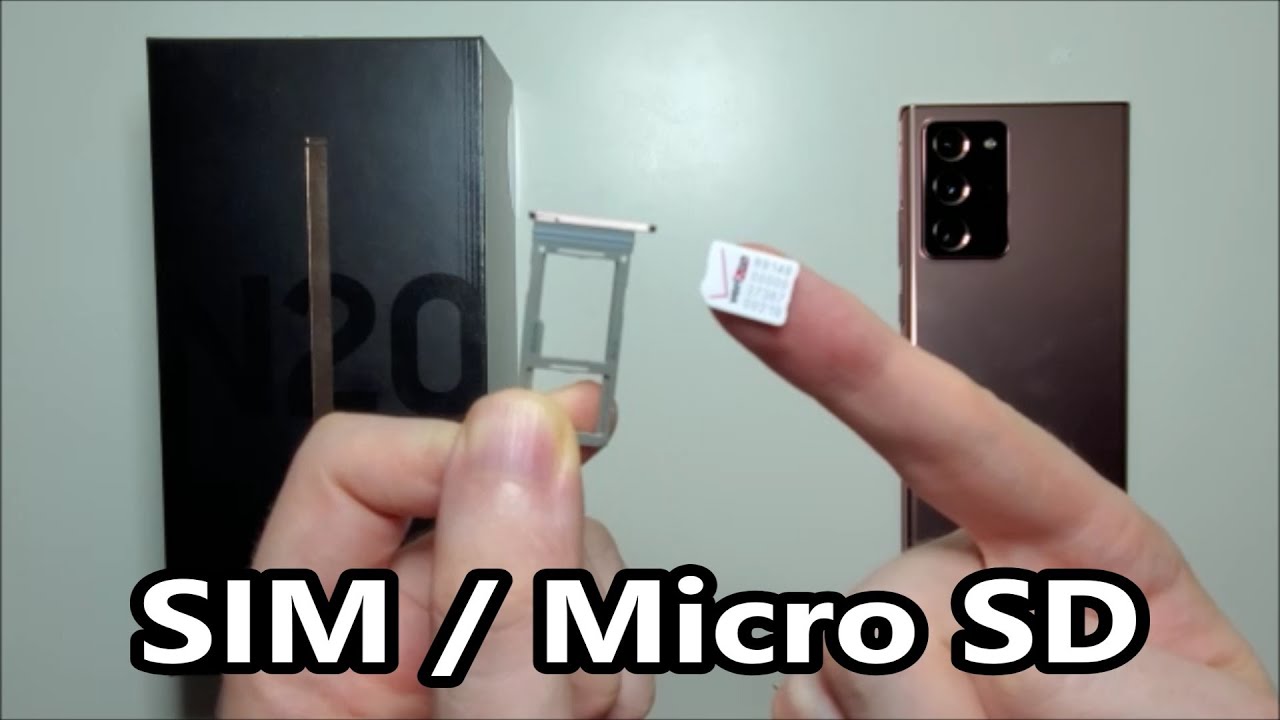 Samsung Galaxy Note 20 / 20 Ultra: как вставить / извлечь SIM-карту и Micro SD (только Ultra)