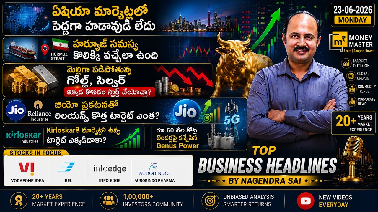 ఏషియాలో పెద్ద హడావుడిలేదు! Reliance కొత్త టార్గెట్ ఎంతంటే? Kirloskar తీస్కోవచ్చా? Vi,BEL,InfoEdge