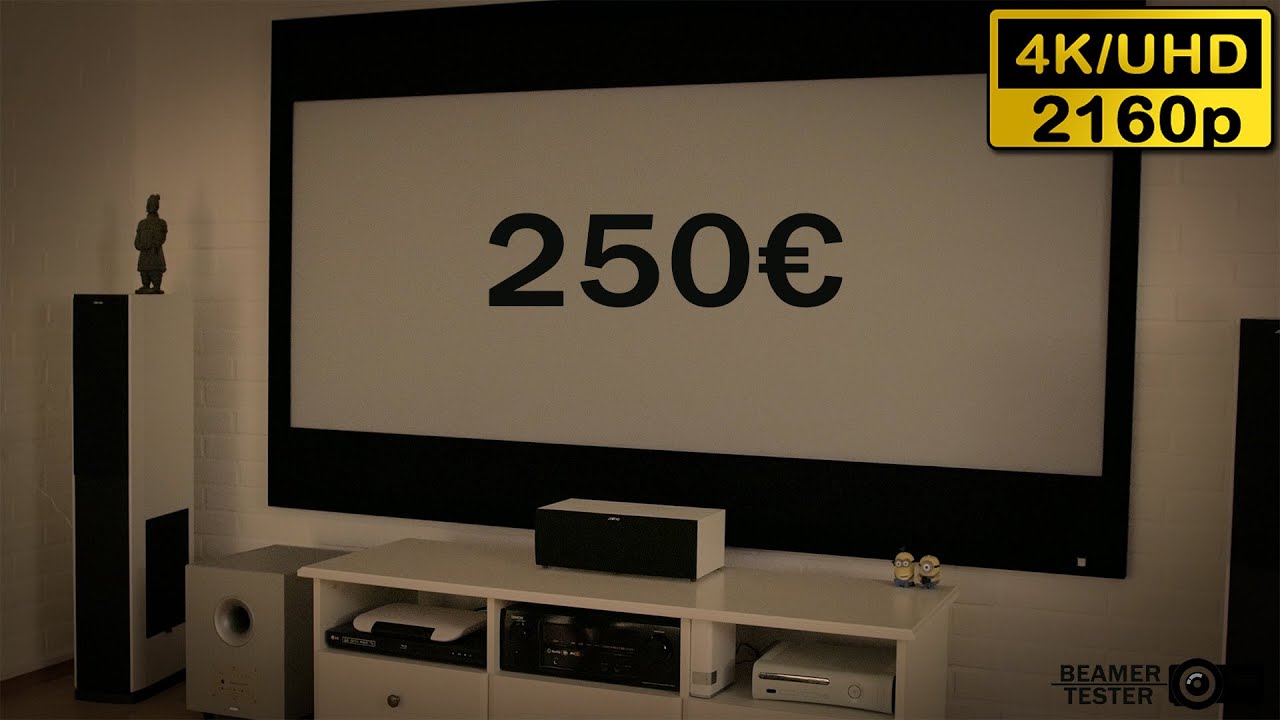 Beamer Leinwand selber bauen- maskierbare Rahmenleinwand f&uuml;r 250&euro; - Maskierungsbau DIY