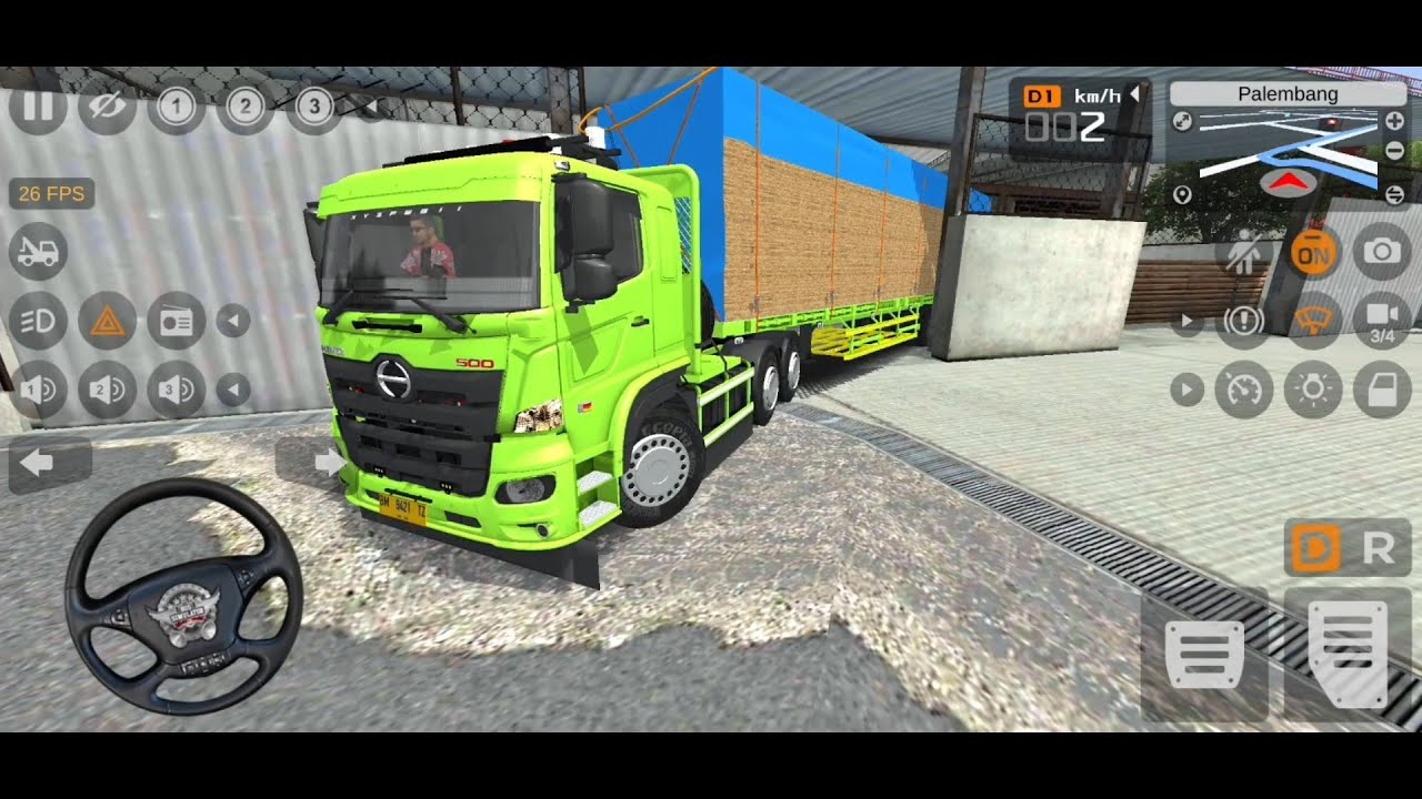 MANTUL PERMAINAN TRUK TRAILER HINO MEMBAWA PAPAN TRIPLEK TINGGI - GAME BUS SIMULATOR INDONESIA
