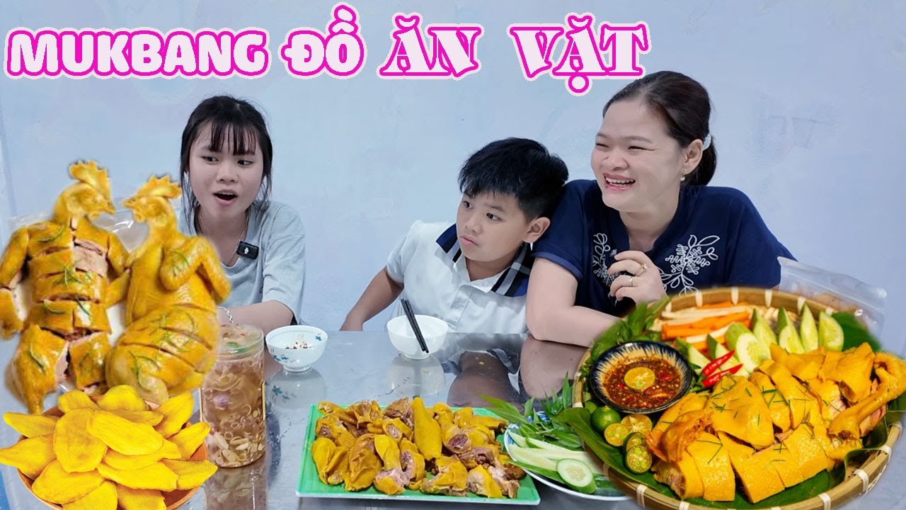 Mukbang Đồ Ăn Vặt Gà Ủ Muối Mít Sấy Xoài Sấy Dẻo Gân Bò Ngâm Siêu Cay 