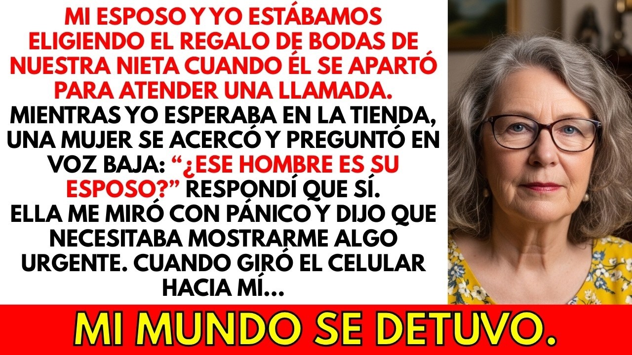 Una mujer se acercó y preguntó en voz baja: ¿Él es su esposo?; y lo que vi después paralizó mi mundo