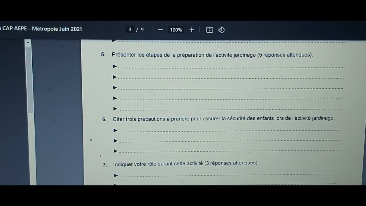 Je passe mon Cap AEPE.  Épreuve : EP2 Exercer son activité en accueil collectif.