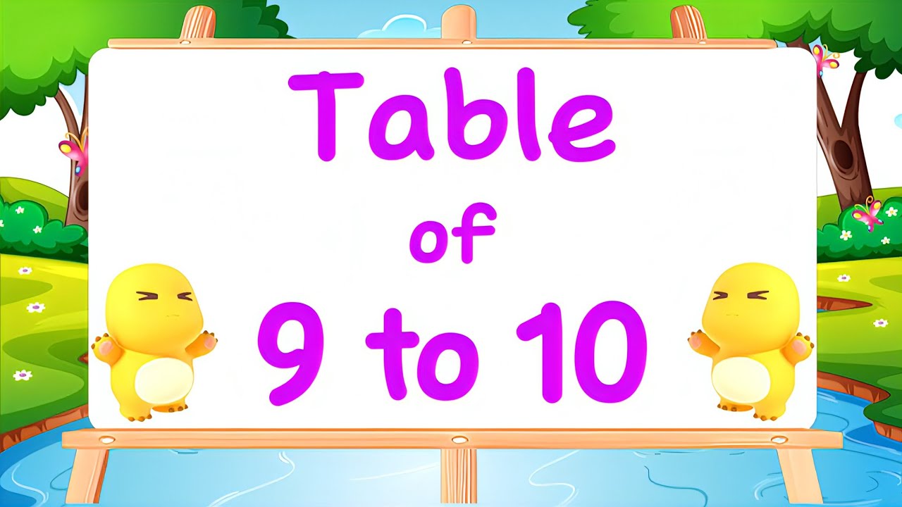 Table of 9 and 10⚡Multiplication Table of 9 and 10⚡Musical Table of Nine and Ten⚡@KidZeeLive 