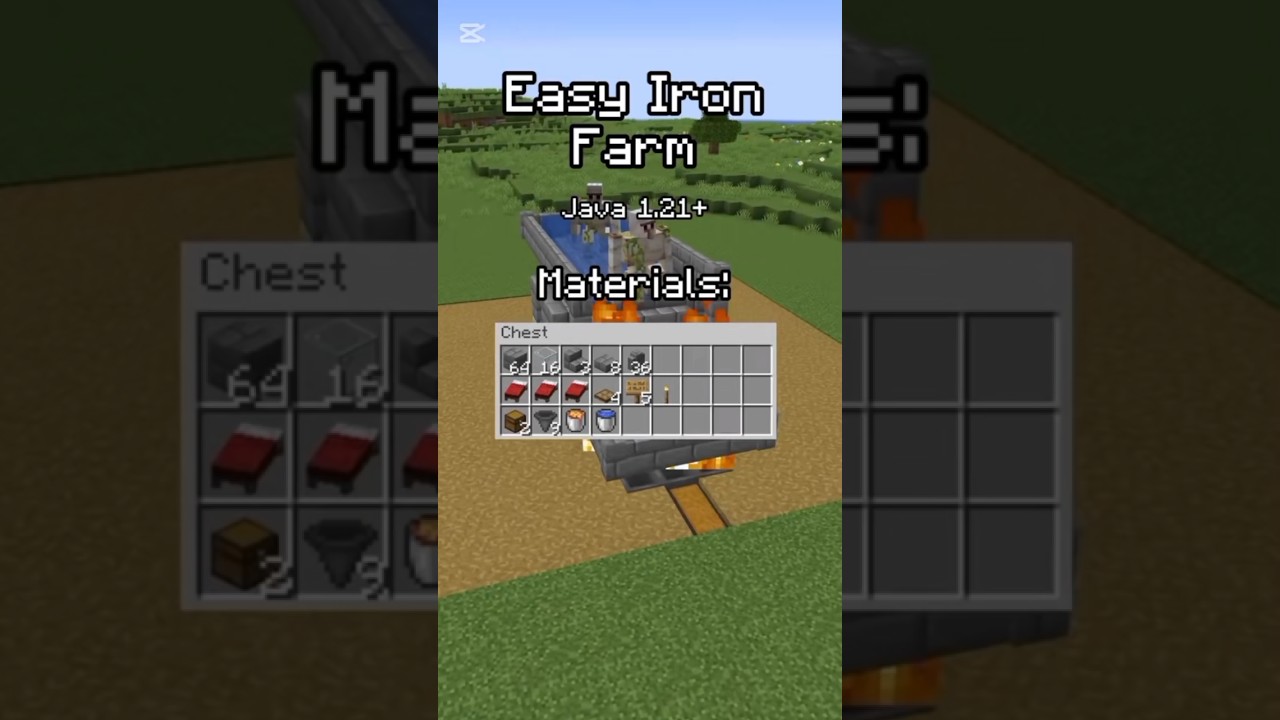 Granja de Hierro fácil para Minecraft 1.21+ 